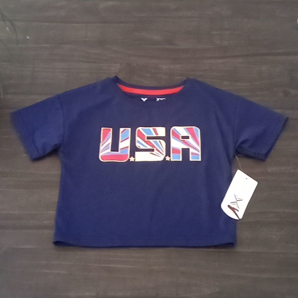 Girls 45 extra extra small 45 crop t-shirt